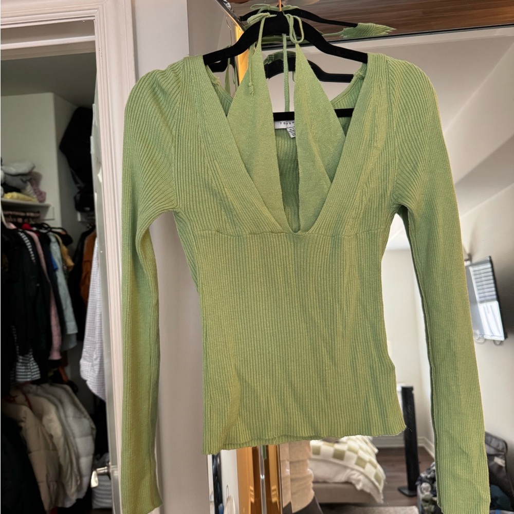 Topshop halter sweater top